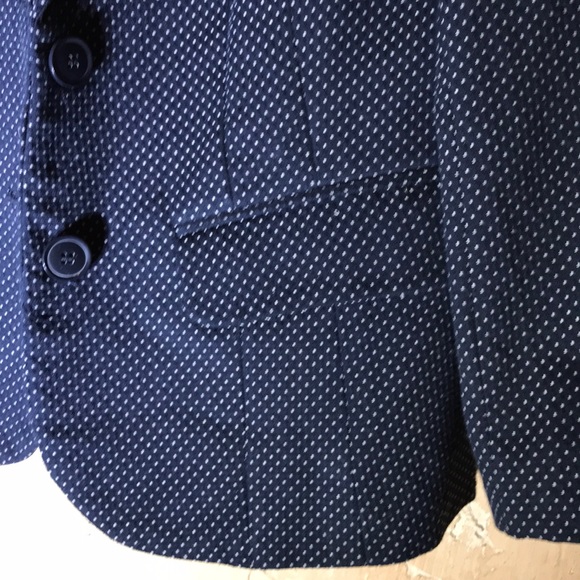Cynthia Rowley Dark Blue with dots blazer jacket - Picture 2 of 7